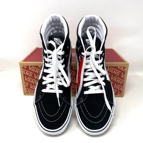 Vans Sk8 Hi Men's Size Canvas High Top Black Skateboarding White VN0A32QGQW7 - Picture 5 of 11